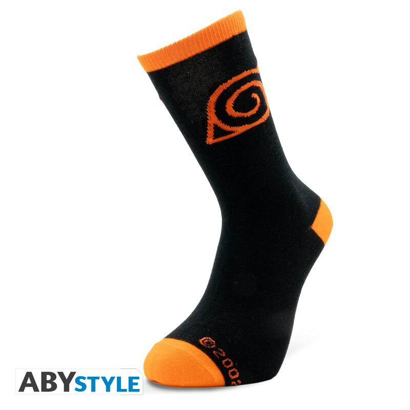 Konoha - Naruto Shippuden - Socken (Schwarz & Orange) - AbyStyle