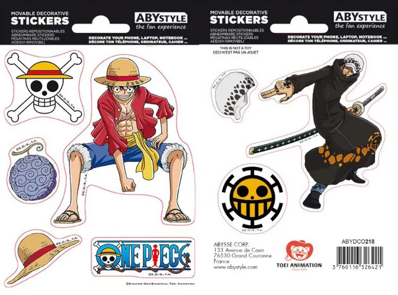 Luffy & Law - One Piece - Mini Sticker Set - ABYStyle