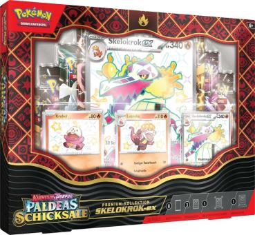 Pokémon TCG - Paldeas Schicksale - Premium Kollektion - Skelokrok ex/ Maskagato ex/ Bailonda ex (Sammelkartenspiel, deutsch)