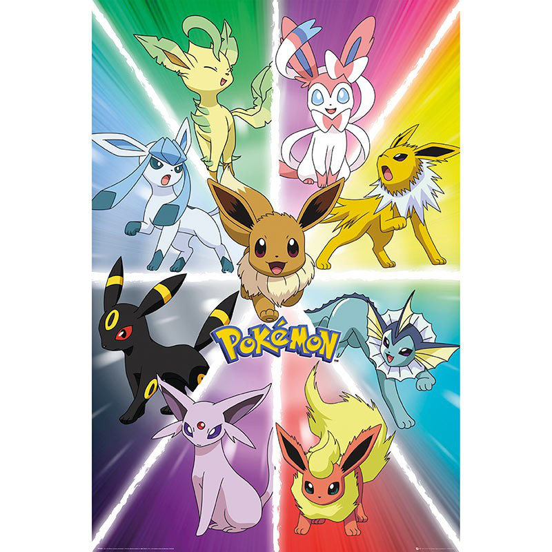 Evoli Evolutionen - Pokemon - Poster (91.5 x 61 cm) - AbyStyle