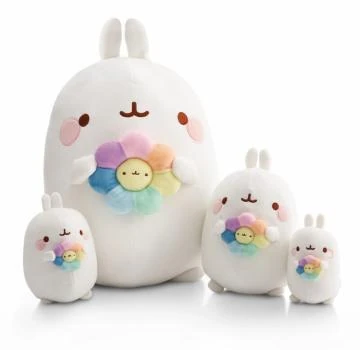 Molang mit Regenbogenblume - 12 cm Plüsch