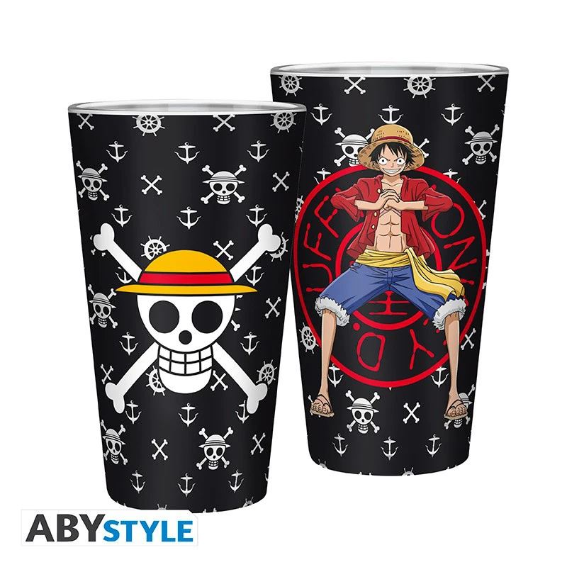 Monkey D. Ruffy 400 ml Glas - One Piece - AbyStyle