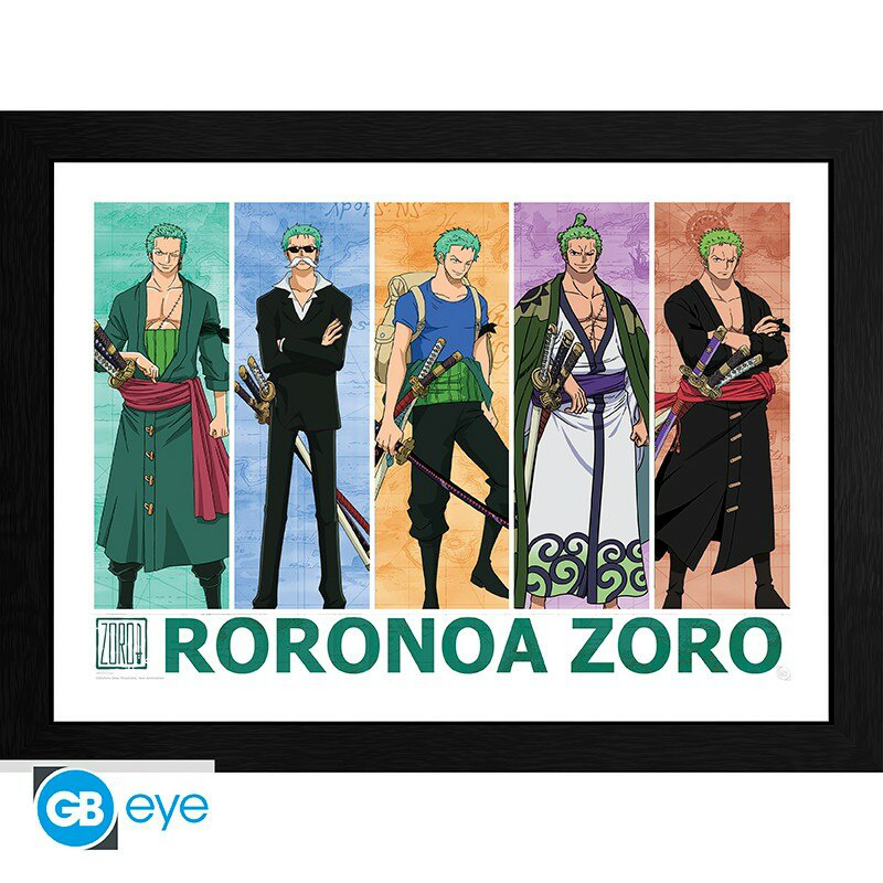 "Pirate Hunter Zoro" - gerahmtes Poster - One Piece - AbyStyle
