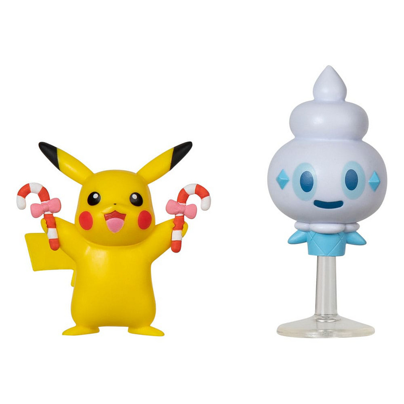 Pikachu, Gelantini - Pokémon - Battle Figure Set Figuren 2er-Pack - Weihnachts-Edition - Jazwares