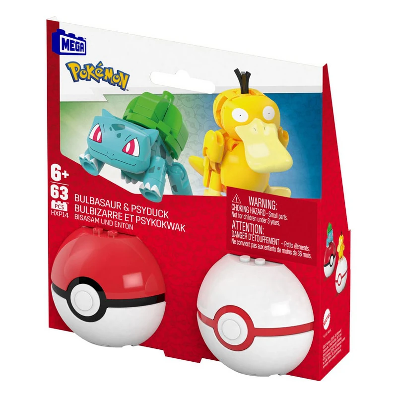 Bisasam & Enton - Pokémon - MEGA Bauset Poké Ball Collection - Mattel