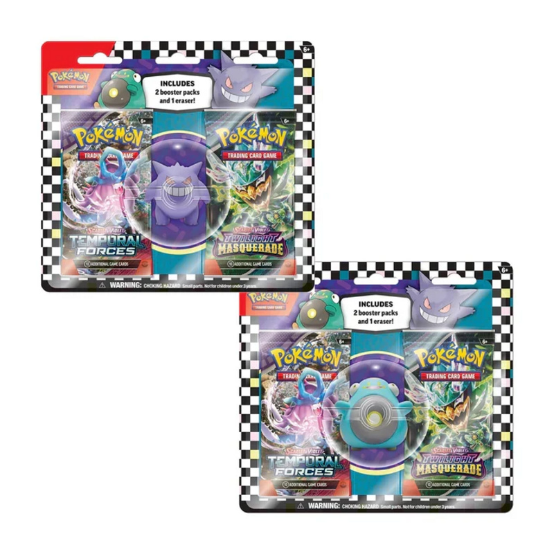 Pokemon TCG - Eraser Pack-Blister - Back to School - Gengar/Wampitz Radierer + 2 Booster - DE