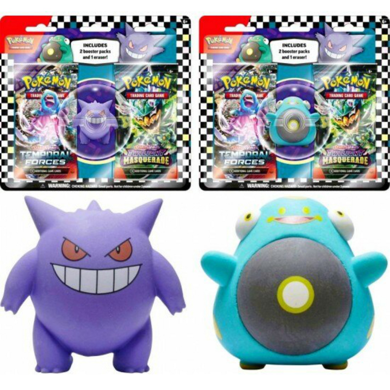 Pokemon TCG - Eraser Pack-Blister - Back to School - Gengar/Wampitz Radierer + 2 Booster - DE