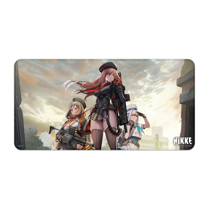 Rapi, Anis & Neon (standing) - Goddess of Victory: Nikke - Mousepad (80 x 40 cm)- Sakami