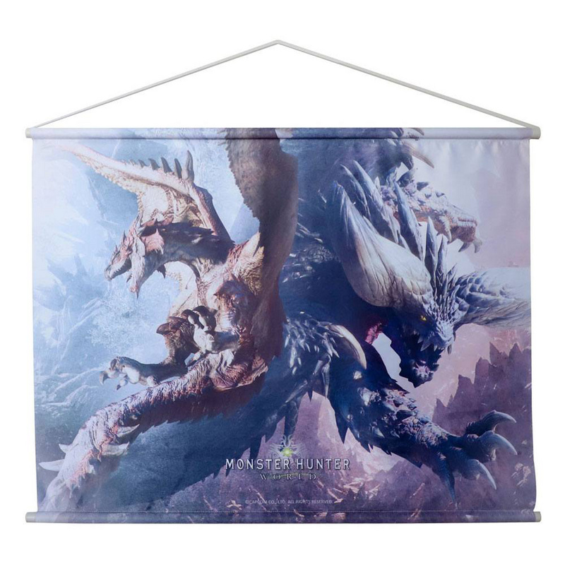 Rathalos & Nergigante - Monster Hunter World Wallscroll - Sakami (80 x 60 cm)