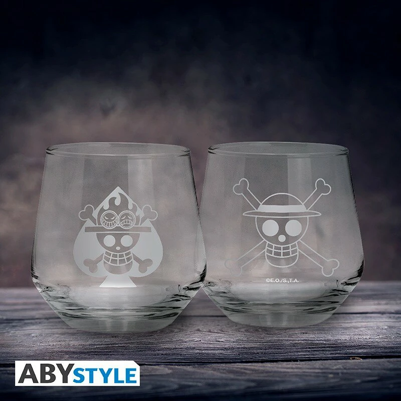 Ruffy & Ace - One Piece - 2 Gläser Set - AbyStyle