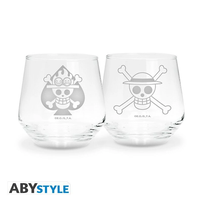 Ruffy & Ace - One Piece - 2 Gläser Set - AbyStyle