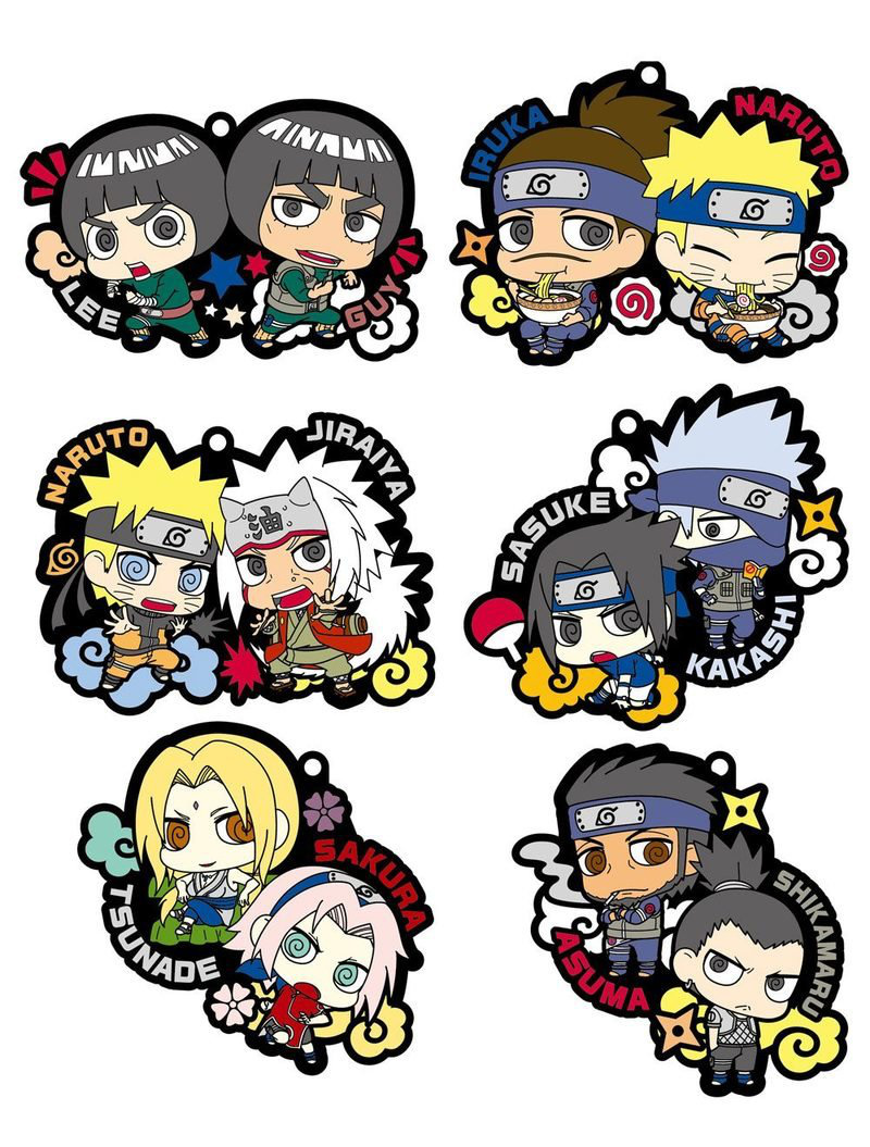 Set - Naruto Buddy Collection Gummianhänger (6 Anhänger)