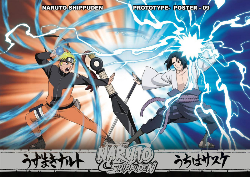 Naruto vs. Sasuke - Naruto Shippuden - Hochglanz Poster - SUNJA