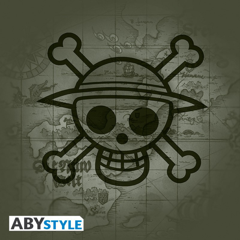 Skull mit Schatzkarte - Men T-Shirt Größe - L - One Piece - AbyStyle