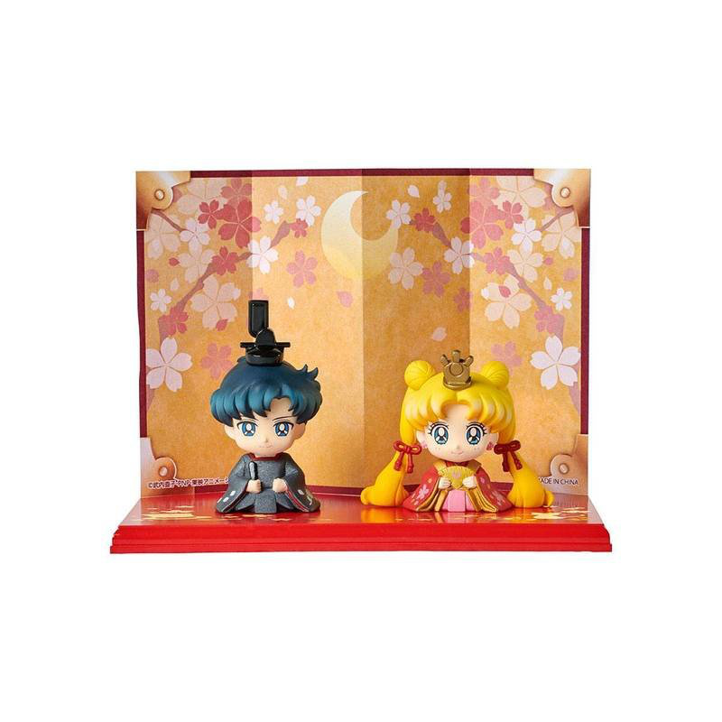 Usagi / Bunny Tsukino und Mamoru Chiba - Petit Chara Hinamatsuri Doppelset - Megahouse