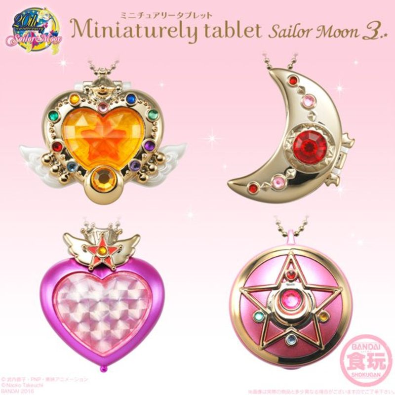 Verwandlungsbrosche Staffel R - Sailor Moon Crystal Star - weiße Unterseite - Sailor Moon Miniaturely Tablet 3