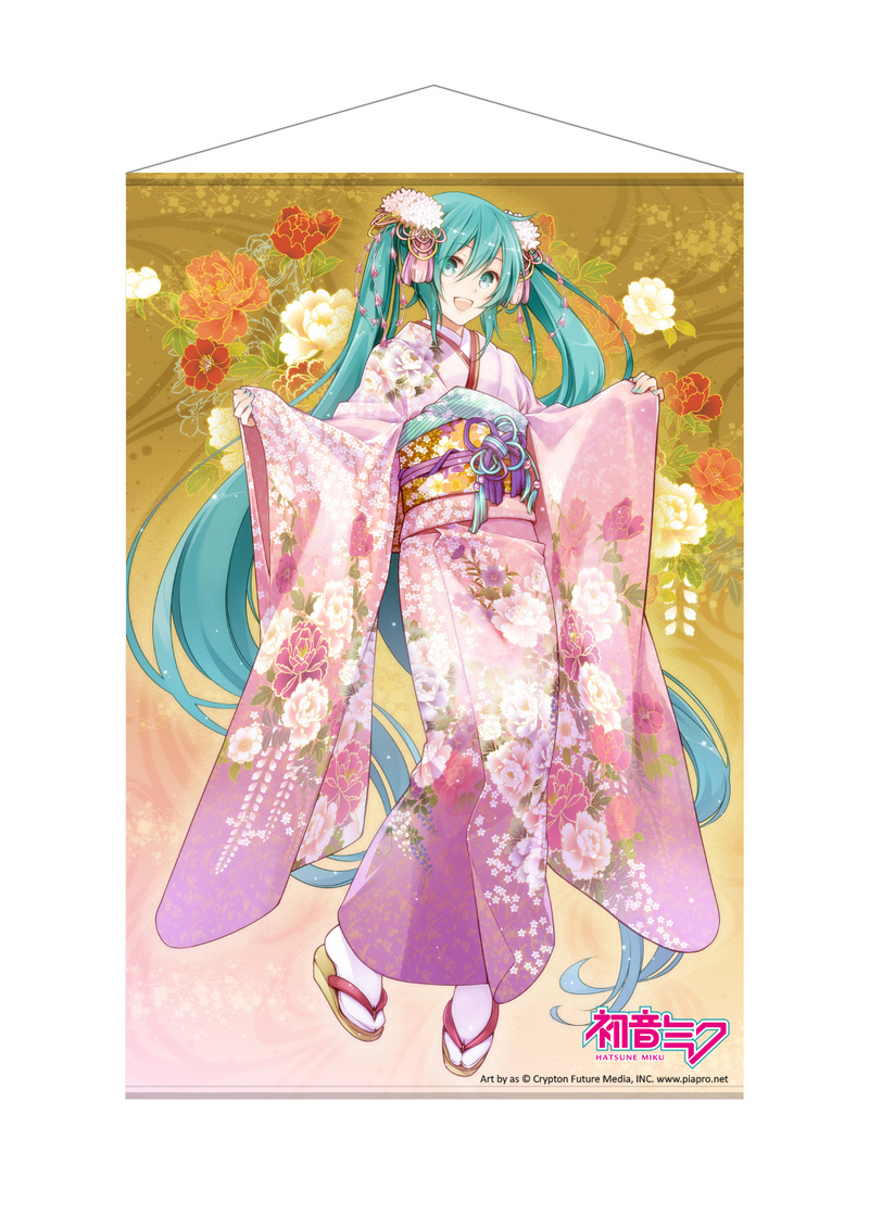 Vocaloid Wallscroll Miku Hatsune Kimono #5 60 x 90 cm