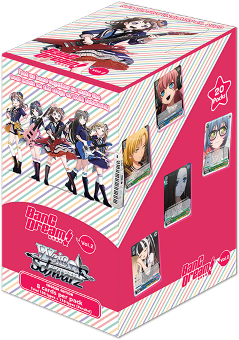 Weiss Schwarz - BanG Dream! Vol.2 - Booster Display (20 Booster mit je 8 Karten) - (Englische Version)