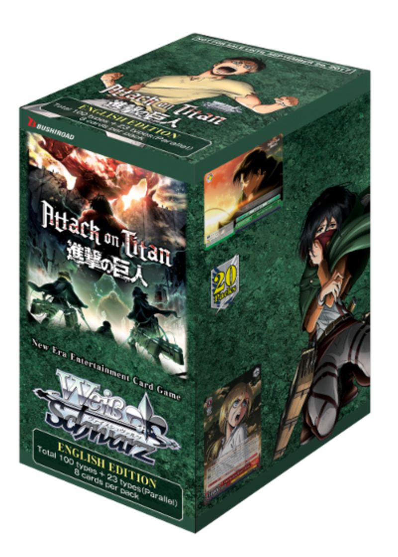 Weiss Schwarz Booster Display - Attack on Titan Vol. 2 (enthält 20 Booster mit je 8 Karten) (englische Version)