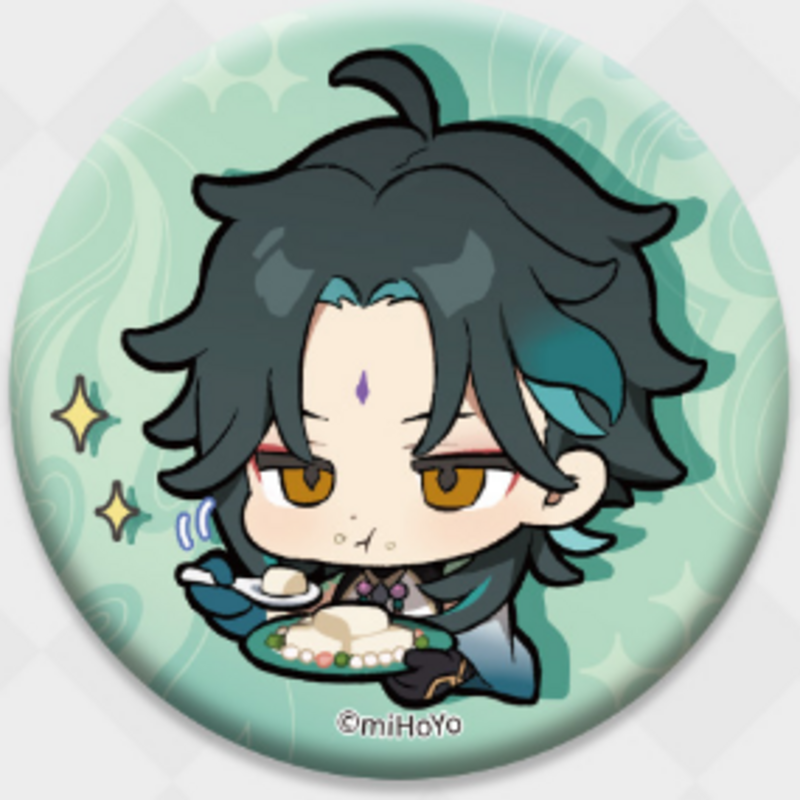 Xiao  - Genshin Impact -  Chibi Stickers Glossy Badge - miHoYo