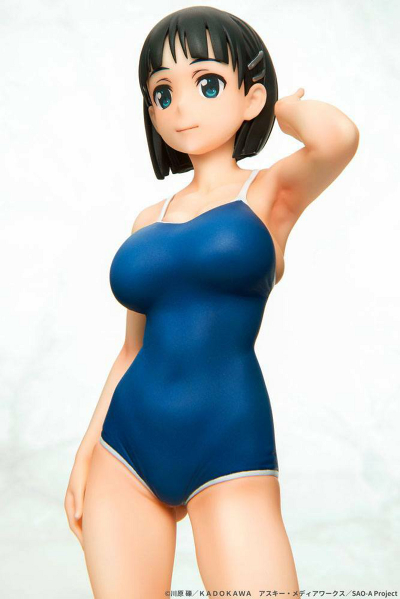 Suguha Kirigaya - Navy Blue Swimsuit - Q-Six