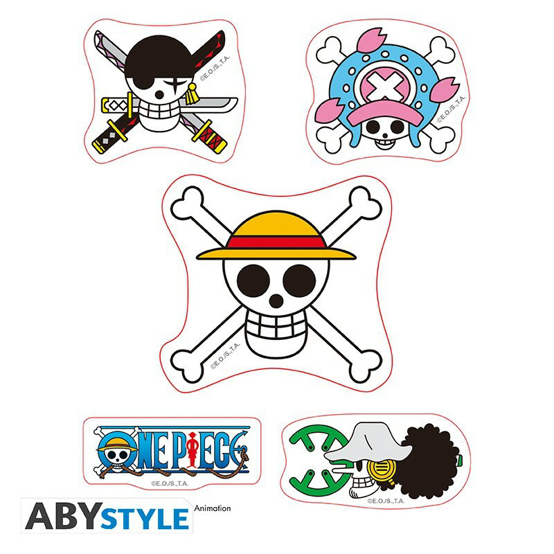 One Piece - "Strohhut-Skulls" - Mini Sticker Set - ABYStyle