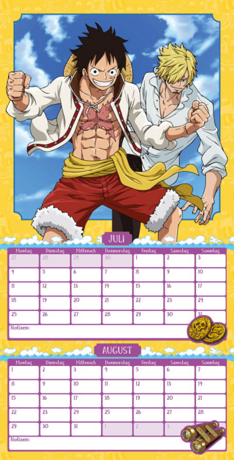 One Piece - Kaze- Wandkalender 2022