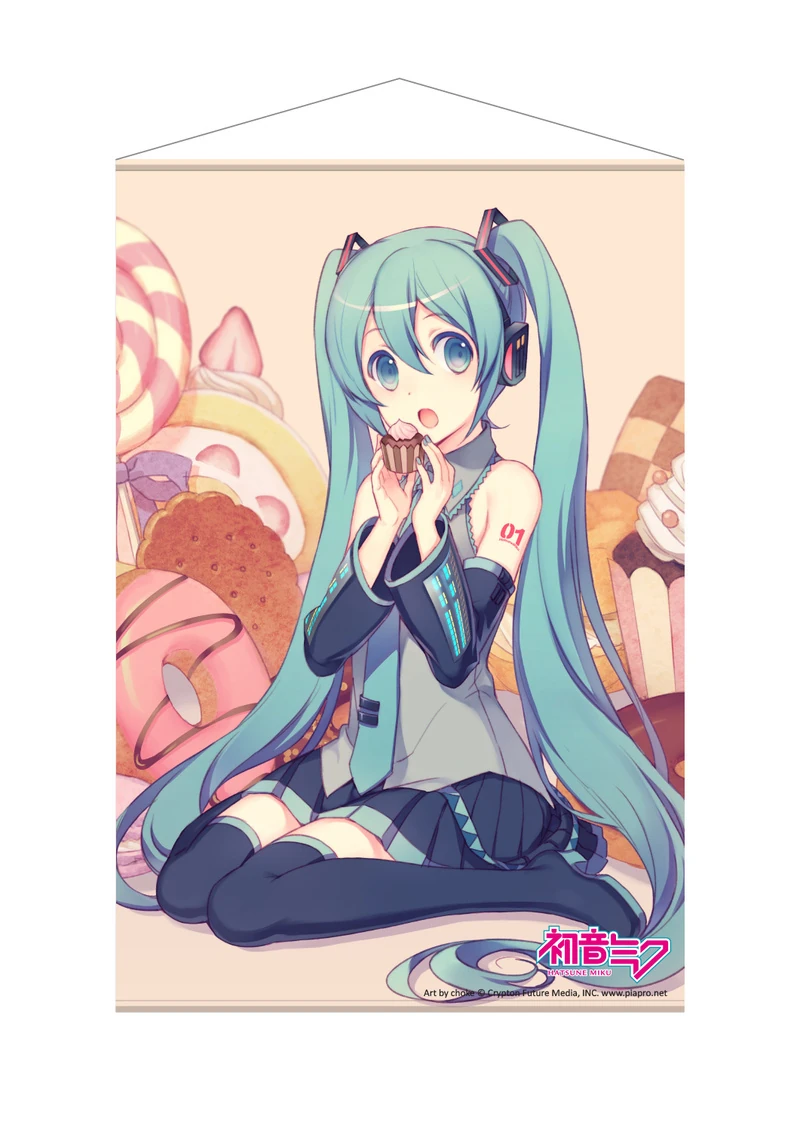 Vocaloid Wallscroll Miku Hatsune Cupcake #3 60 x 90 cm