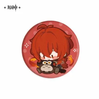 Diluc - Genshin Impact - Chibi Plush Badge