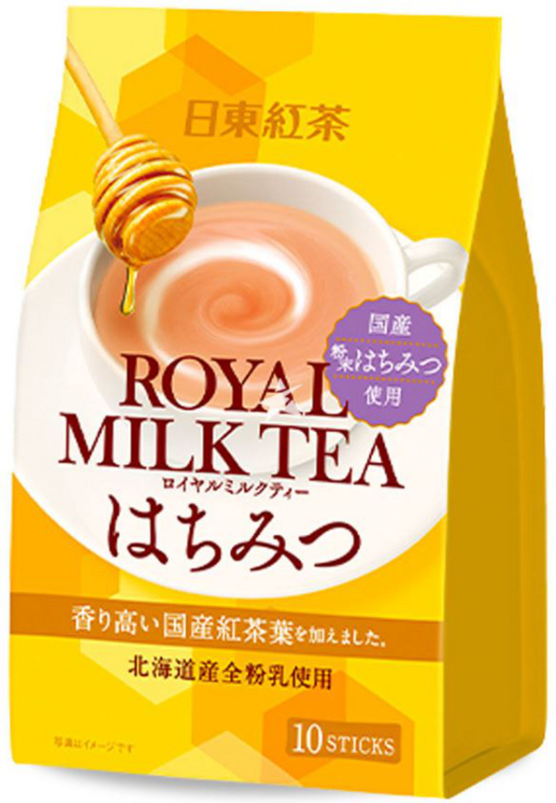 Japanisches Royal Milk Tea Instant-Pulver - Honig (10 Sticks) von NITTO