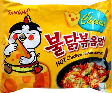 Instant-Nudeln - Hot Chicken Cheese Ramen (gebraten) von SamYang