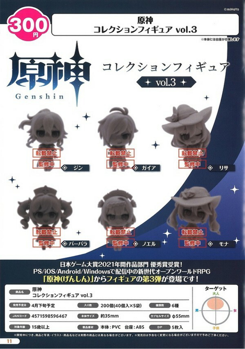 Mona - Genshin Capsule Collection Figure vol.3 - Bushiroad