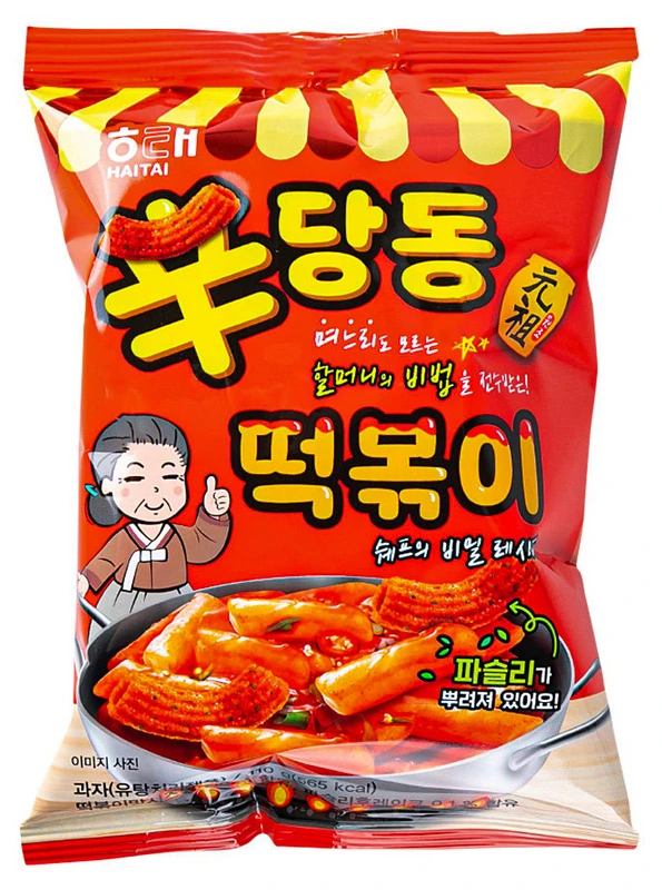 Koreanische Sindangdong Toppoki Cracker von Calbee