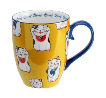 Kawaii Tasse - Japanische Winkekatze - Gelbe Version von Tokyo Design Studio