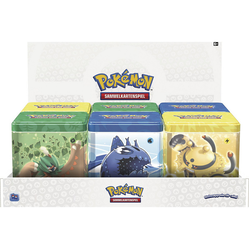 Pokemon TCG - Elevoltek/ Lusardin/ Silvarro - Stapelbare Tin-Box Frühjahr 2022 (Sammelkartenspiel, deutsch)