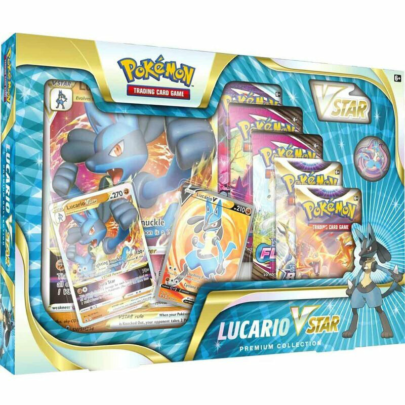 Pokemon TCG - Schwert und Schild - Lucario V-Box Premium Kollektion (Sammelkartenspiel, deutsch)