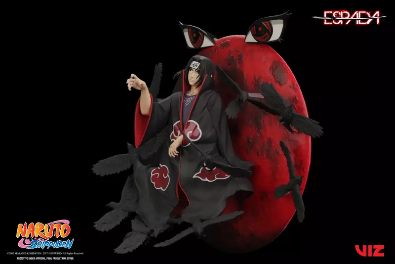 Itachi Uchiha (Tsukuyomi) - Breach Wall Art Line Statue - Espada Art