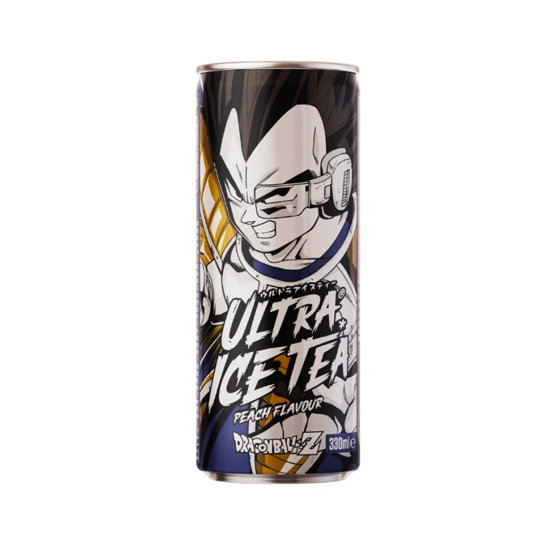 Pfirsich Tee in der Dose - [Limitierte Version] Vegeta - Dragonball Z - von ULTRA ICE TEA (Inklusive 25 Cent Pfand) [EINWEG]