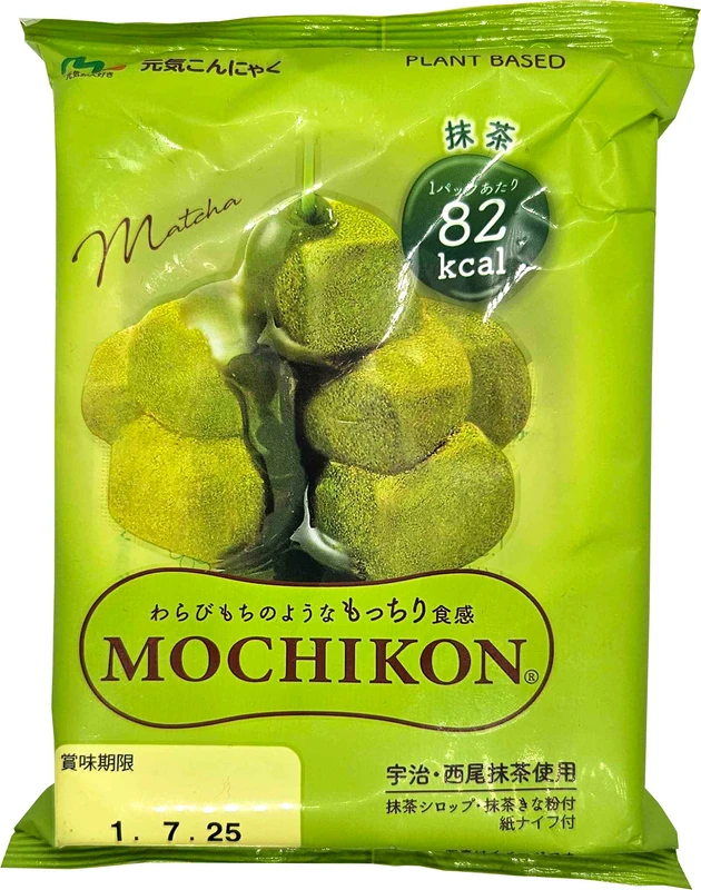 MOCHIKON Matcha - Süßspeise aus Konjak mit Sirup und Grünteepulver von Marukin