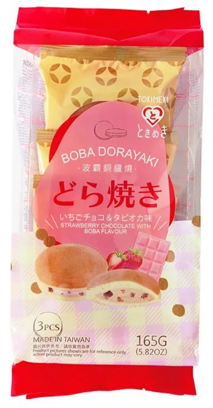 Japanische Dorayaki mit Erdbeer Geschmack von Tokimeki [3 Portionen]