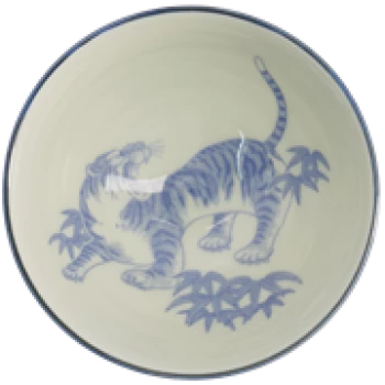 Kawaii Bowl / Schale für Reis - Bambus Tiger Blau von TOKYO Design Studio (300ml)