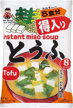 Misosuppe mit Tofu - Original Instant Suppe aus Japan von Miyasaka [8 Portionen]