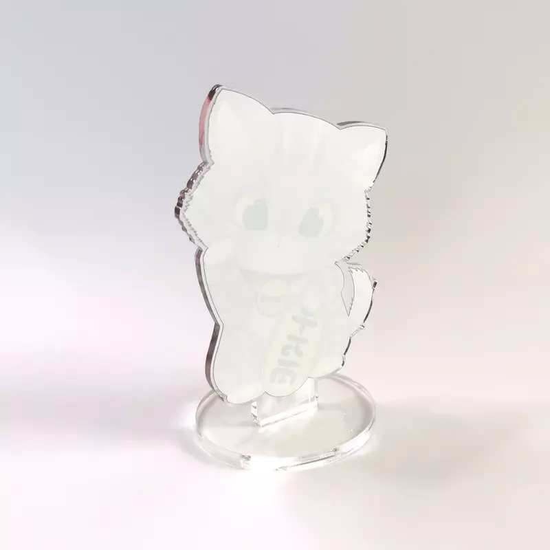 kawaii Maneki Neko grau getiegert - Glückskatze - Acrylaufsteller - Hideko Merchandise