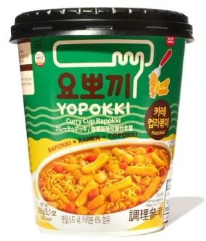 Koreanische Rapokki = Ramen & Topokki - Curry Cup von Yopokki