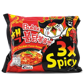 Instant-Nudeln - Buldak Hot Chicken Ramen (gebraten) - EXTREME 3xSPICY von SamYang