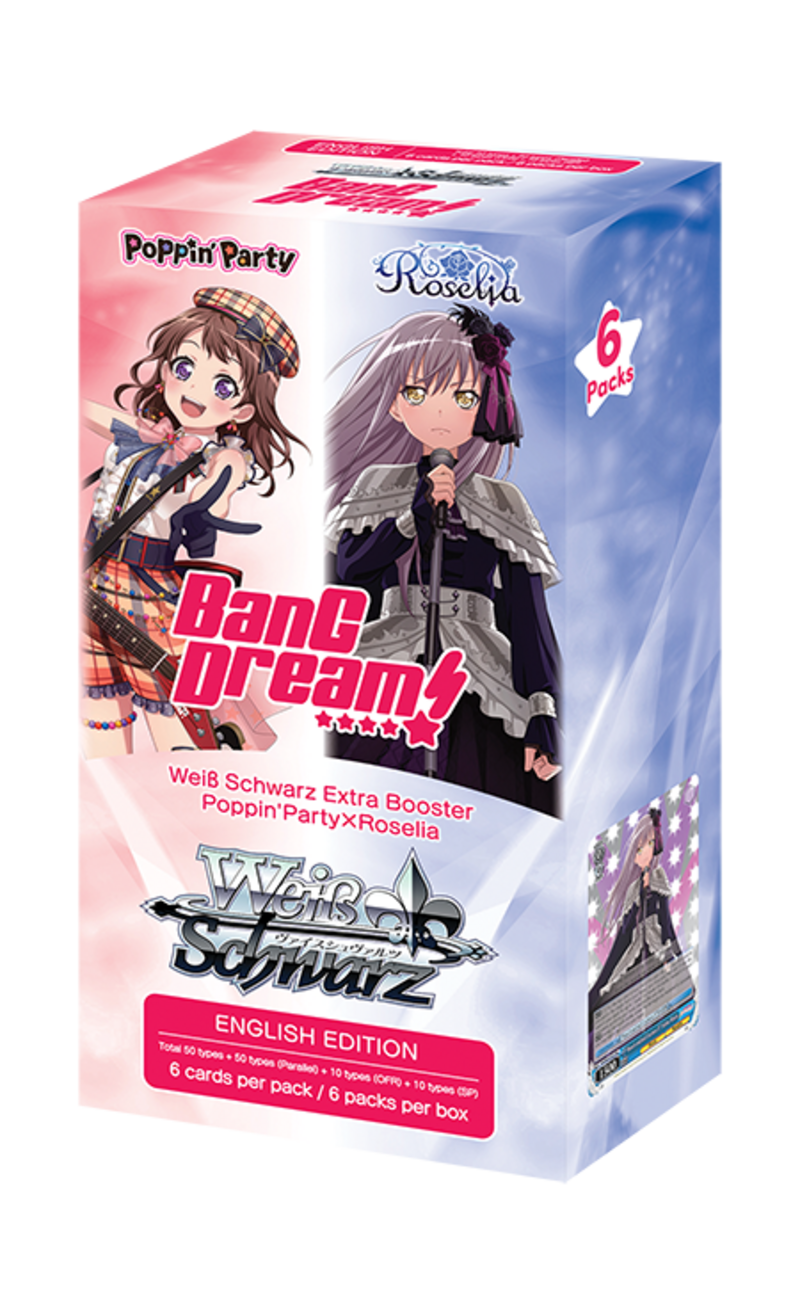 Weiss Schwarz Booster Display - Bang Dream! Poppin' Party x Roselia - (enthält 6 Booster mit je 6 Karten) (Englische Version)