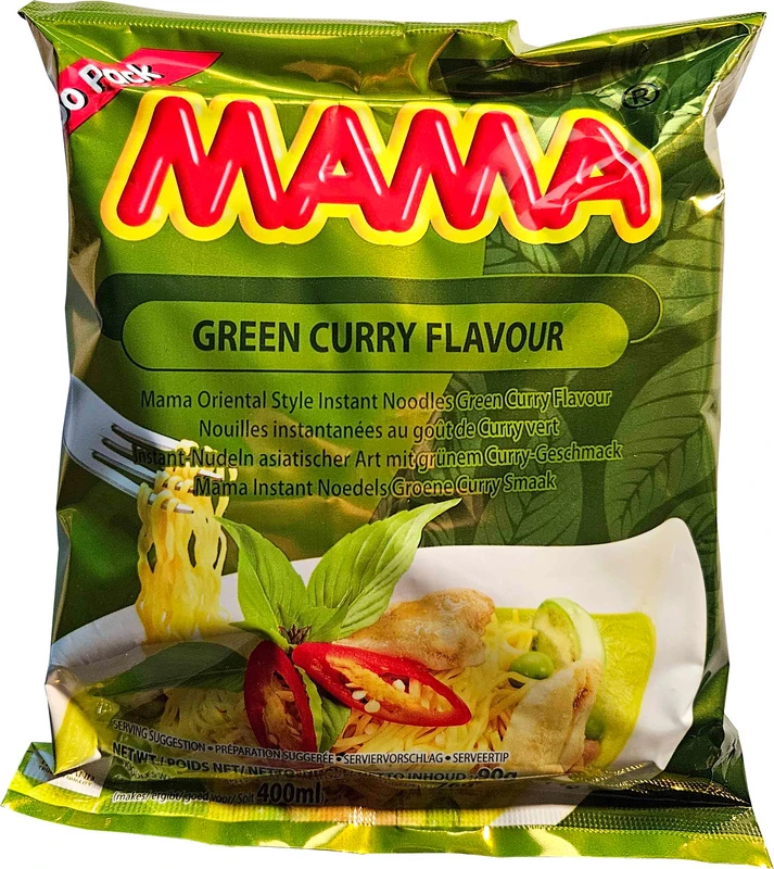 Instant-Nudeln - grünes Curry von MAMA 