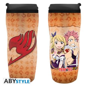 Fairy Tail - Natsu, Lucy, Emblem Reisebecher von AbyStyle
