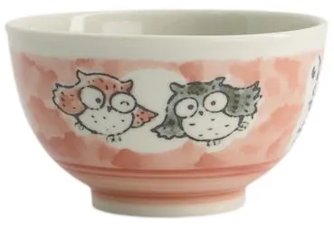 Kawaii Bowl - Eule - Pink von Tokyo Design Studio (400ml)