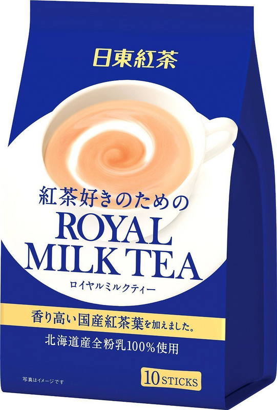 Japanisches Royal Milk Tea Instant-Pulver (10 Sticks) von NITTO